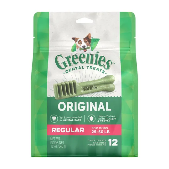 Greenie Dental Treat Original 12 oz Pak Regular