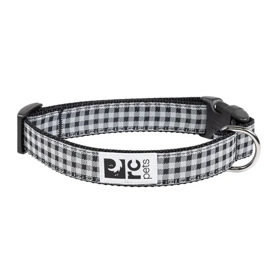 Collar Rc Clip Adjustable Black Gingham