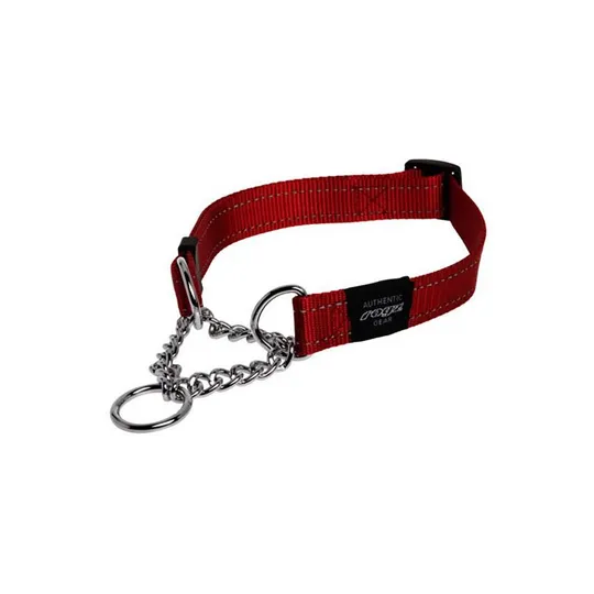 Collar Rogz Snake Obedience Half Check Red