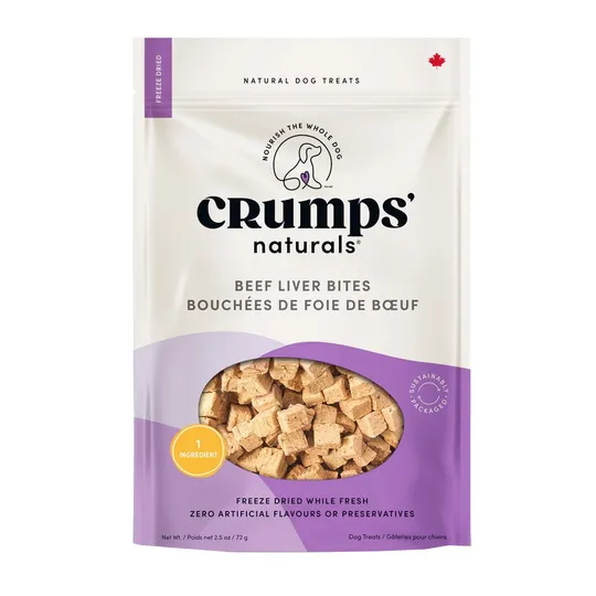 Crumps Naturals Beef Liver Bites(Freeze Dried)