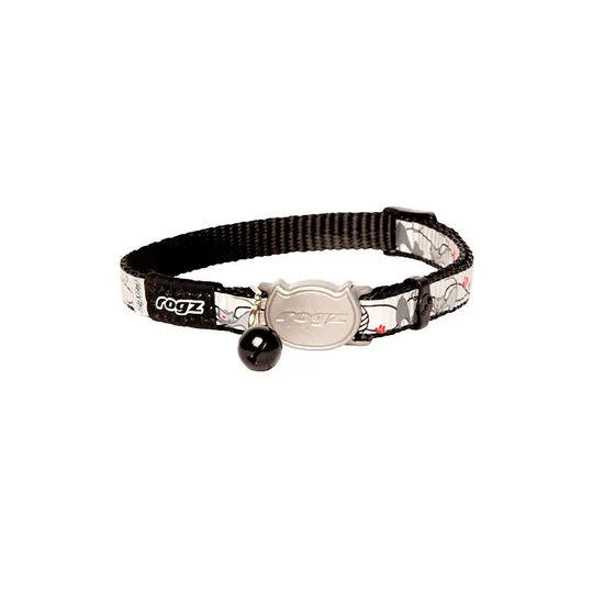 Collar Rogz Break Away Reflectocat Adjustable Black Cat