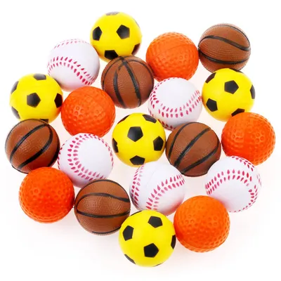 Bulk Display Sponge Sports Balls Assorted