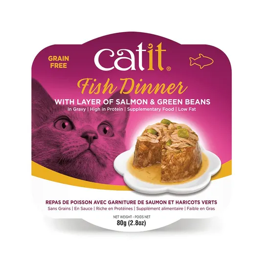 Catit Fish Dinner with Salmon & Green Beans