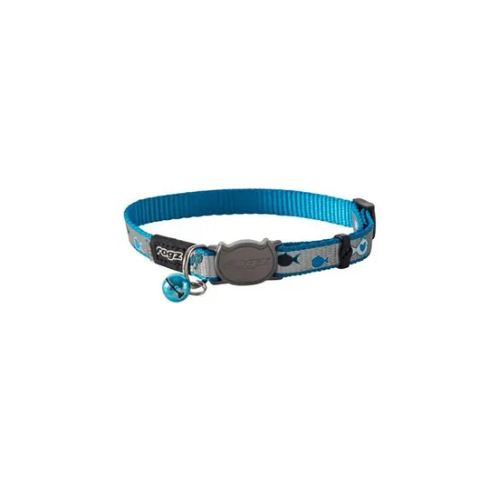 Collar Rogz Break Away Reflectocat Adjustable Blue Fish