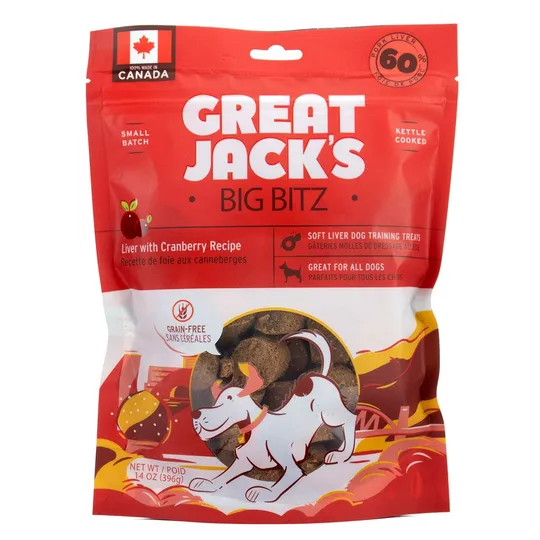 Great Jacks Soft/Chewy Big Bitz Pork Liver & Cranberry