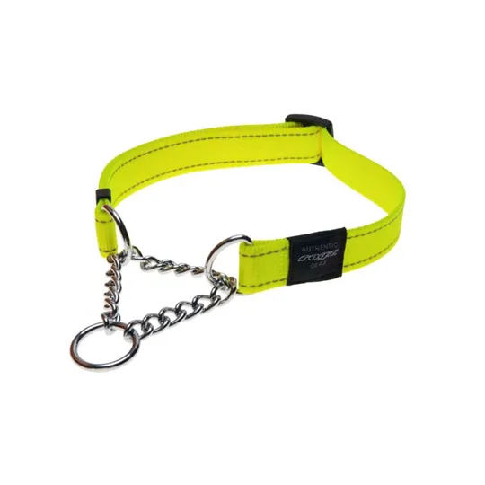 Rogz Lumberjack Obedience Half Check Dayglo Yellow