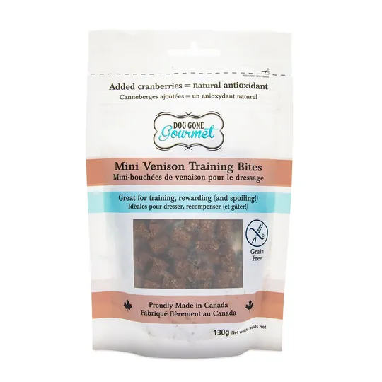 Rollover Dog Gone Gourmet Gf Mini Venison Training Bites