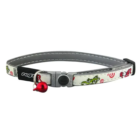 Collar Rogz Break Away Glowcat Adjustable Beige with Gecko's