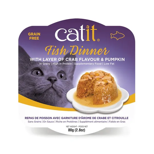 Catit Fish Dinner with Crab Flavour & Pumpkin
