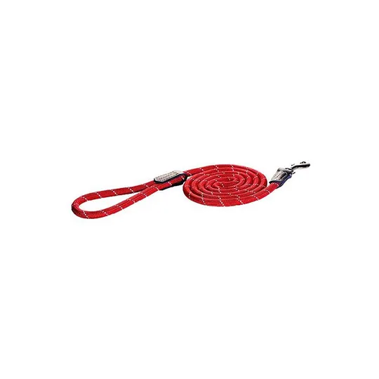 Lead Rogz Rope Long Fixed Red