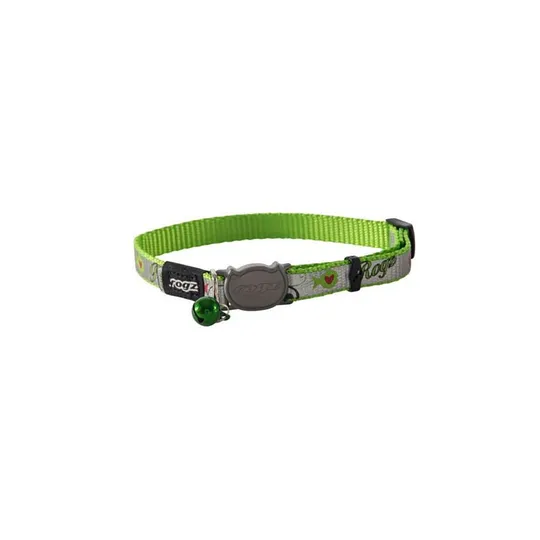 Collar Rogz Break Away Reflectocat Adjustable Lime Fish