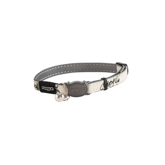 Collar Rogz Break Away Glowcat Adjustable Beige with Cats