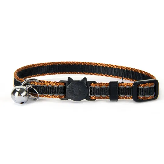 Collar Simon's Nylon Snag Free Breakaway Adjustable - Reflective Gold