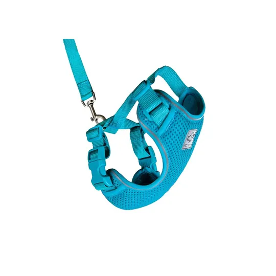 Lead And Harness Combo Rc Adventure Kitty Small - Teal
