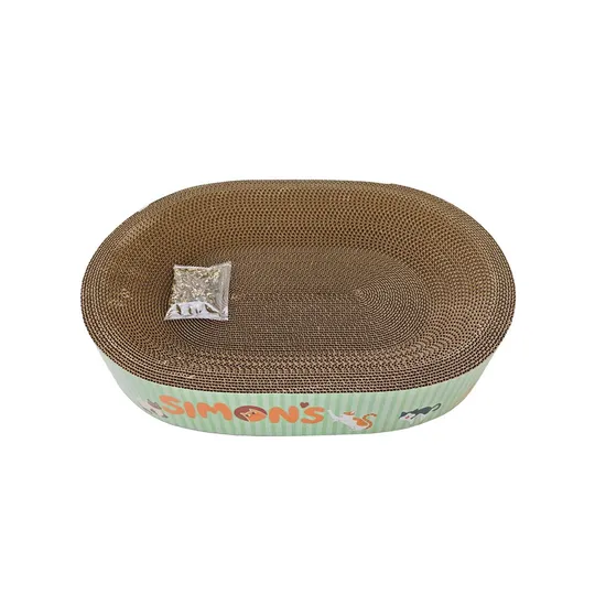 Simons Corrugated Bed with Catnip - Oval