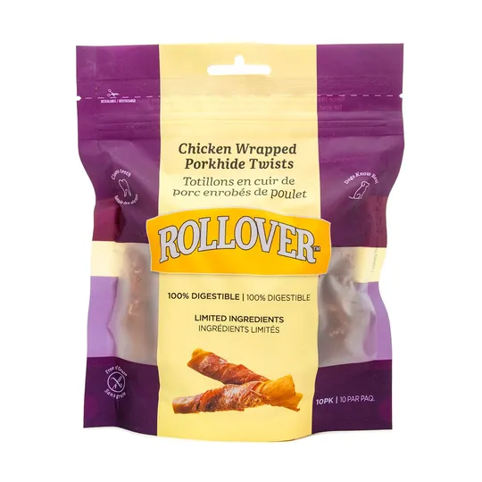 Rollover Chicken Wrapped Pork Hide Twists