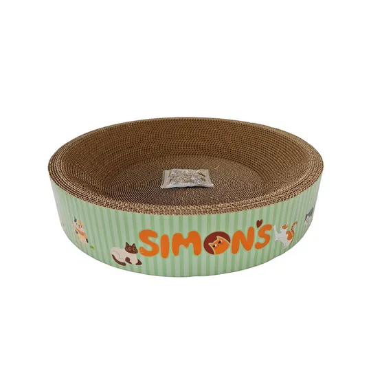 Simons Corrugated Bed with Catnip - Round