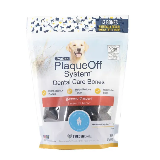 Plaqueoff Dental Bones Natural Bacon