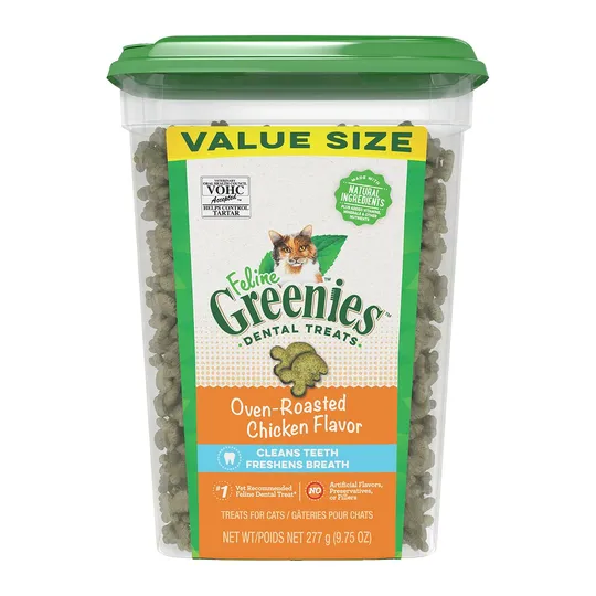 Greenie Dental Treat Oven Roasted Chicken - 9.75 oz/277 g Tub