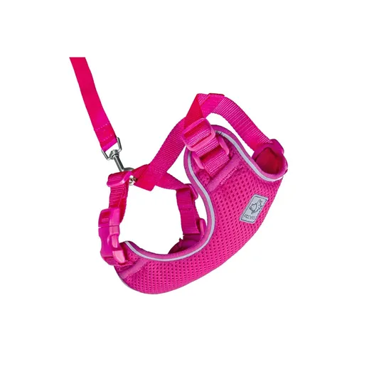 Lead And Harness Combo Rc Adventure Kitty Small - Raspberry