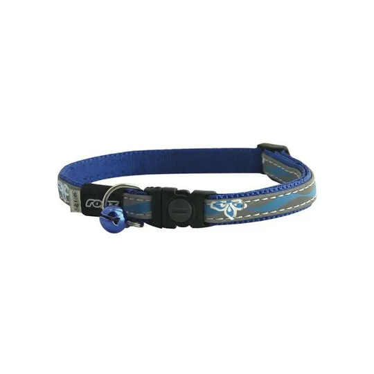 Collar Rogz Break Away Nightcat Adjustable Grey/Blue Flower
